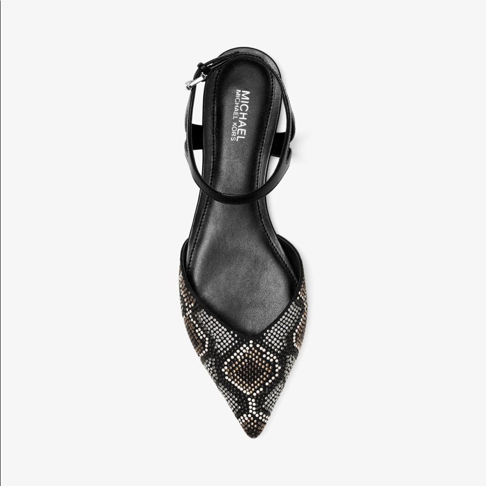 Ciara Embellished Suede Flats